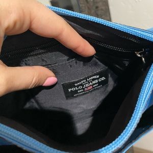 Sky blue Ralph Lauren Polo Jeans shoulder bag